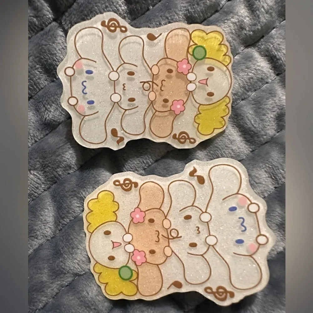Sanrio Cinnamoroll Hair Clips 2 Pcs – Stacked Character Acrylic Barrettes